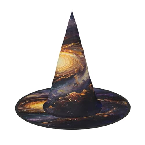 EnkzpoHen Halloween-Zaubererhut, Galaxie-Druck, bequem, leicht, Festivals, Party, Kopfbedeckung EnkzpoHen Halloween-Zaubererhut, Galaxie-Druck, bequem, leicht, Festivals, Party, Kopfbedeckung von EnkzpoHen