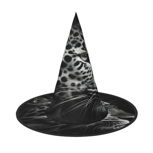 EnkzpoHen Halloween-Zaubererhut, Leopardenmuster, bequem, leicht, für Festivals, Partys, Kopfbedeckung EnkzpoHen Halloween-Zaubererhut, Leopardenmuster, bequem, leicht, für Festivals, Partys, Kopfbedeckung von EnkzpoHen