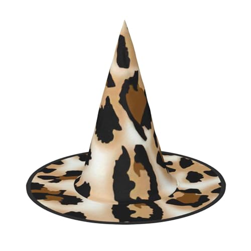 EnkzpoHen Halloween-Zaubererhut, Leopardenmuster, bequem, leicht, für Festivals, Partys, Kopfbedeckung EnkzpoHen Halloween-Zaubererhut, Leopardenmuster, bequem, leicht, für Festivals, Partys, Kopfbedeckung von EnkzpoHen