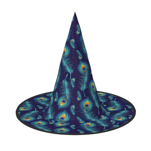 EnkzpoHen Halloween-Zaubererhut, Pfauenvogelfedern, bequem, leicht, Festivals, Party, Kopfbedeckung EnkzpoHen Halloween-Zaubererhut, Pfauenvogelfedern, bequem, leicht, Festivals, Party, Kopfbedeckung von EnkzpoHen