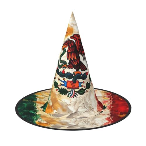 EnkzpoHen Halloween-Zaubererhut, mexikanische Flagge, bequem, leicht, Festivals, Party, Kopfbedeckung EnkzpoHen Halloween-Zaubererhut, mexikanische Flagge, bequem, leicht, Festivals, Party, Kopfbedeckung von EnkzpoHen
