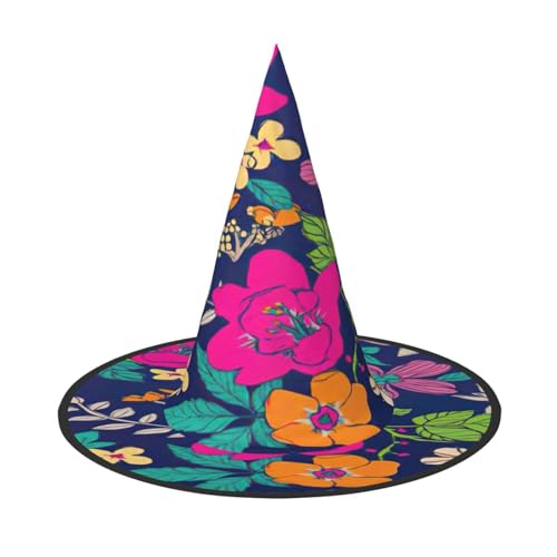 EnkzpoHen Halloween-Zaubererhut mit Blumendruck, bequem, leicht, für Festivals, Partys, Kopfbedeckung EnkzpoHen Halloween-Zaubererhut mit Blumendruck, bequem, leicht, für Festivals, Partys, Kopfbedeckung von EnkzpoHen