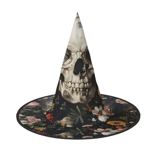 EnkzpoHen Halloween-Zaubererhut mit Blumenmuster, bequem, leicht, für Festivals, Partys von EnkzpoHen