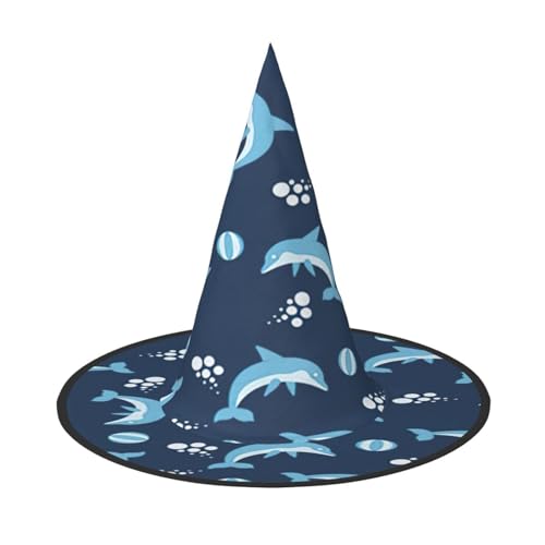 EnkzpoHen Halloween-Zaubererhut mit Delfinkugeln, bequem, leicht, für Festivals, Partys, Kopfbedeckung EnkzpoHen Halloween-Zaubererhut mit Delfinkugeln, bequem, leicht, für Festivals, Partys, Kopfbedeckung von EnkzpoHen