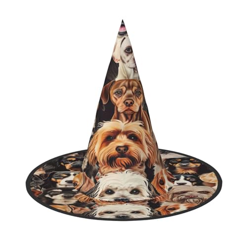 EnkzpoHen Halloween-Zaubererhut mit Hundemuster, bequem, leicht, Festivals, Party, Kopfbedeckung EnkzpoHen Halloween-Zaubererhut mit Hundemuster, bequem, leicht, Festivals, Party, Kopfbedeckung von EnkzpoHen