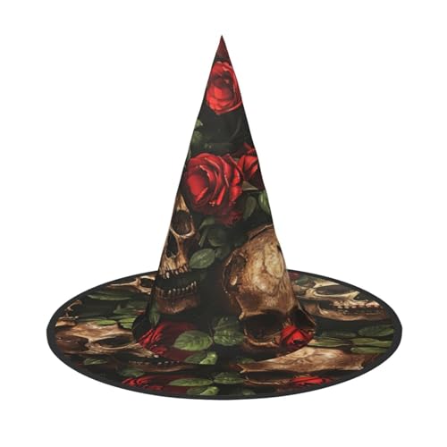 EnkzpoHen Halloween-Zaubererhut mit Totenkopf und roter Rose, bequem, leicht, Festivals, Party, Kopfbedeckung EnkzpoHen Halloween-Zaubererhut mit Totenkopf und roter Rose, bequem, leicht, Festivals, Party, Kopfbedeckung von EnkzpoHen