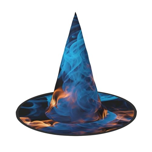 EnkzpoHen Halloween-Zaubererhut mit blauem Flammendruck, bequem, leicht, für Festivals, Partys, Kopfbedeckung EnkzpoHen Halloween-Zaubererhut mit blauem Flammendruck, bequem, leicht, für Festivals, Partys, Kopfbedeckung von EnkzpoHen