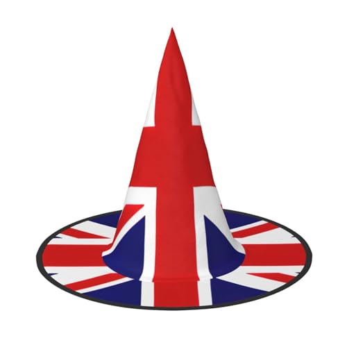 EnkzpoHen Halloween-Zaubererhut mit britischer Flagge, bequem, leicht, für Festivals, Partys, Kopfbedeckungen EnkzpoHen Halloween-Zaubererhut mit britischer Flagge, bequem, leicht, für Festivals, Partys, Kopfbedeckungen von EnkzpoHen
