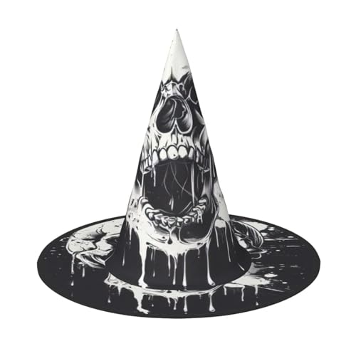 EnkzpoHen Horror-Geister-Totenkopf-Druck, Halloween-Zaubererhut, bequem, leicht, Festivals, Party, Kopfbedeckung EnkzpoHen Horror-Geister-Totenkopf-Druck, Halloween-Zaubererhut, bequem, leicht, Festivals, Party, Kopfbedeckung von EnkzpoHen
