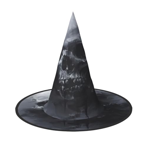 EnkzpoHen Horror-Geister-Totenkopf-Druck, Halloween-Zaubererhut, bequem, leicht, Festivals, Party, Kopfbedeckung EnkzpoHen Horror-Geister-Totenkopf-Druck, Halloween-Zaubererhut, bequem, leicht, Festivals, Party, Kopfbedeckung von EnkzpoHen