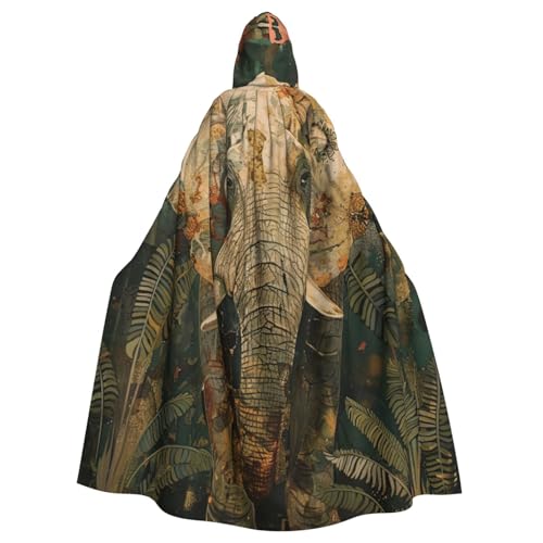 EnkzpoHen Kapuzenumhang mit Elefantenaufdruck, Unisex, Halloween, Maskerade, Cosplay EnkzpoHen Kapuzenumhang mit Elefantenaufdruck, Unisex, Halloween, Maskerade, Cosplay von EnkzpoHen