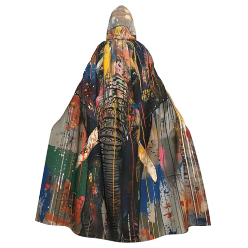 EnkzpoHen Kapuzenumhang mit Elefantenaufdruck, Unisex, Halloween, Maskerade, Cosplay EnkzpoHen Kapuzenumhang mit Elefantenaufdruck, Unisex, Halloween, Maskerade, Cosplay von EnkzpoHen
