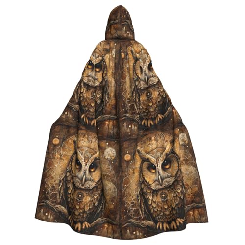 EnkzpoHen Kapuzenumhang mit Eulen-Motiv, Unisex, Halloween, Maskerade, Cosplay von EnkzpoHen