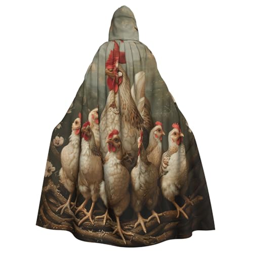 EnkzpoHen Kapuzenumhang mit Hühnerbrut, Unisex, Halloween, Maskerade, Cosplay von EnkzpoHen