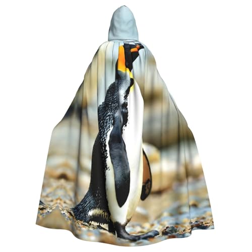 EnkzpoHen Kapuzenumhang mit Pinguin-Druck, Unisex, Halloween, Maskerade, Cosplay von EnkzpoHen