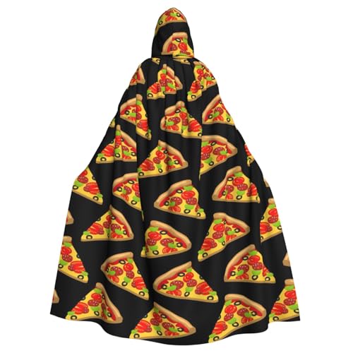 EnkzpoHen Kapuzenumhang mit Pizza-Aufdruck, Unisex, Halloween, Maskerade, Cosplay von EnkzpoHen