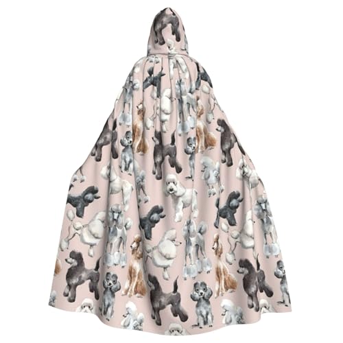 EnkzpoHen Kapuzenumhang mit Pudelmotiv, Unisex, Halloween, Maskerade, Cosplay von EnkzpoHen