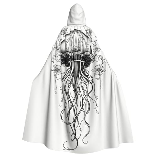 EnkzpoHen Kapuzenumhang mit Quallenmuster, Unisex, Halloween, Maskerade, Cosplay von EnkzpoHen