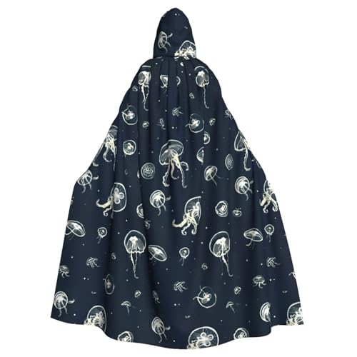 EnkzpoHen Kapuzenumhang mit Quallenmuster, Unisex, Halloween, Maskerade, Cosplay von EnkzpoHen
