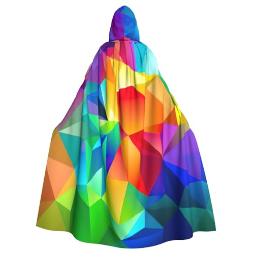 EnkzpoHen Kapuzenumhang mit Regenbogen-Motiv, Unisex, Halloween, Maskerade, Cosplay von EnkzpoHen
