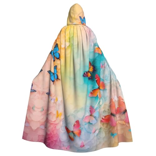 EnkzpoHen Kapuzenumhang mit Schmetterlingsdruck, Unisex, Halloween, Maskerade, Cosplay EnkzpoHen Kapuzenumhang mit Schmetterlingsdruck, Unisex, Halloween, Maskerade, Cosplay von EnkzpoHen