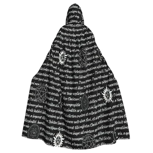 EnkzpoHen Kapuzenumhang mit Supernatural Inspirationsdruck, Unisex, Halloween, Maskerade, Cosplay von EnkzpoHen