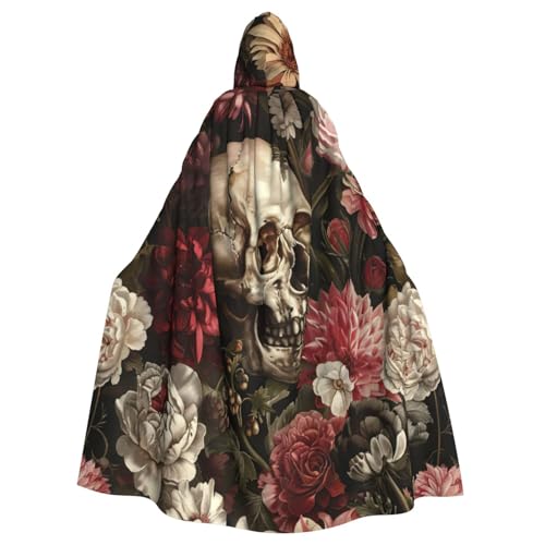EnkzpoHen Kapuzenumhang mit Totenkopf-Motiv, Unisex, Halloween, Maskerade, Cosplay von EnkzpoHen