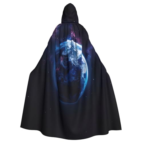 EnkzpoHen Kapuzenumhang mit Universum-Planeten-Druck, Unisex, Halloween, Maskerade, Cosplay von EnkzpoHen