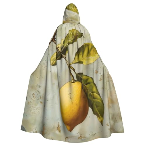 EnkzpoHen Kapuzenumhang mit Zitronenfruchtdruck, Unisex, Halloween, Maskerade, Cosplay von EnkzpoHen