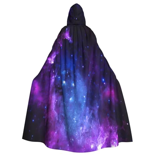 EnkzpoHen Kapuzenumhang mit blauem Galaxie-Druck, Unisex, Halloween, Maskerade, Cosplay von EnkzpoHen