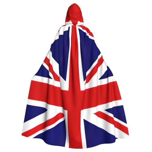 EnkzpoHen Kapuzenumhang mit britischer Flagge, Unisex, Halloween, Maskerade, Cosplay von EnkzpoHen