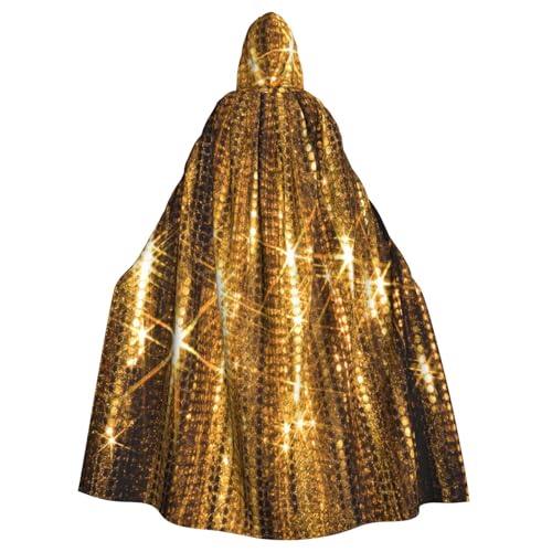 EnkzpoHen Kapuzenumhang mit goldenem Pailletten-Aufdruck, Unisex, Halloween, Maskerade, Cosplay von EnkzpoHen