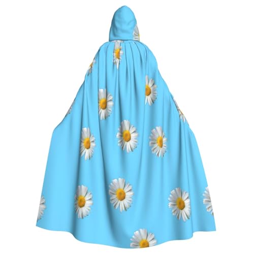 EnkzpoHen Kapuzenumhang mit kleinem Gänseblümchen-Druck, Unisex, Halloween, Maskerade, Cosplay EnkzpoHen Kapuzenumhang mit kleinem Gänseblümchen-Druck, Unisex, Halloween, Maskerade, Cosplay von EnkzpoHen