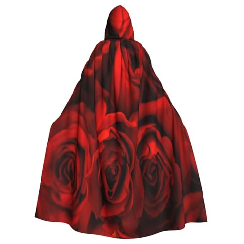 EnkzpoHen Kapuzenumhang mit roter Rose, Unisex, Halloween, Maskerade, Cosplay EnkzpoHen Kapuzenumhang mit roter Rose, Unisex, Halloween, Maskerade, Cosplay von EnkzpoHen
