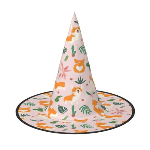 EnkzpoHen Kleiner Corgi-Druck, Halloween-Zaubererhut, bequem, leicht, Festivals, Party, Kopfbedeckung EnkzpoHen Kleiner Corgi-Druck, Halloween-Zaubererhut, bequem, leicht, Festivals, Party, Kopfbedeckung von EnkzpoHen