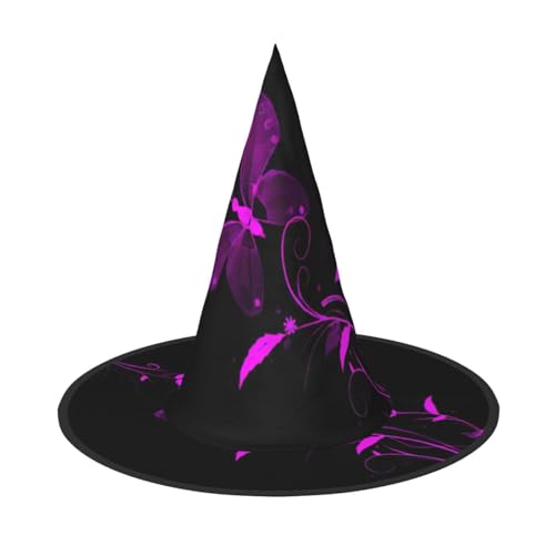 EnkzpoHen Lila und schwarzer Schmetterlings-Druck, Halloween-Zaubererhut, bequem, leicht, für Festivals, Partys, Kopfbedeckungen EnkzpoHen Lila und schwarzer Schmetterlings-Druck, Halloween-Zaubererhut, bequem, leicht, für Festivals, Partys, Kopfbedeckungen von EnkzpoHen