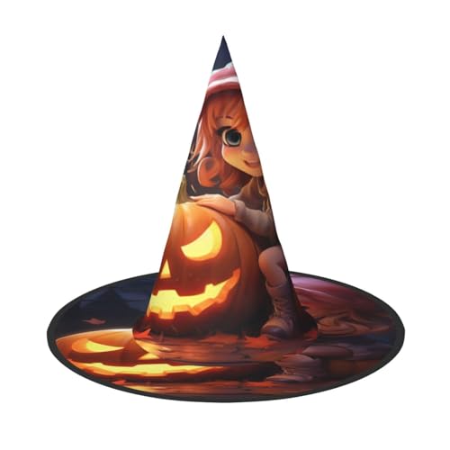 EnkzpoHen Niedlicher Halloween-Kürbis-Druck, Halloween-Zauberer-Hut, bequem, leicht, für Festivals, Partys, Kopfbedeckungen EnkzpoHen Niedlicher Halloween-Kürbis-Druck, Halloween-Zauberer-Hut, bequem, leicht, für Festivals, Partys, Kopfbedeckungen von EnkzpoHen