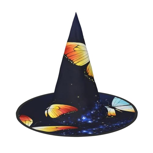 EnkzpoHen Niedlicher Schmetterlings-Druck, Halloween-Zaubererhut, bequem, leicht, Festivals, Party, Kopfbedeckung EnkzpoHen Niedlicher Schmetterlings-Druck, Halloween-Zaubererhut, bequem, leicht, Festivals, Party, Kopfbedeckung von EnkzpoHen