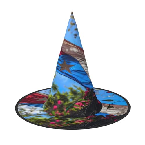 EnkzpoHen Puerto Rico-Flaggen-Druck, Halloween-Zaubererhut, bequem, leicht, Festivals, Party, Kopfbedeckung EnkzpoHen Puerto Rico-Flaggen-Druck, Halloween-Zaubererhut, bequem, leicht, Festivals, Party, Kopfbedeckung von EnkzpoHen