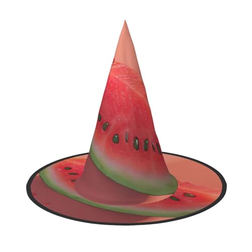 EnkzpoHen Roter Wassermelonen-Druck, Halloween-Zaubererhut, bequem, leicht, Festivals, Party, Kopfbedeckung EnkzpoHen Roter Wassermelonen-Druck, Halloween-Zaubererhut, bequem, leicht, Festivals, Party, Kopfbedeckung von EnkzpoHen