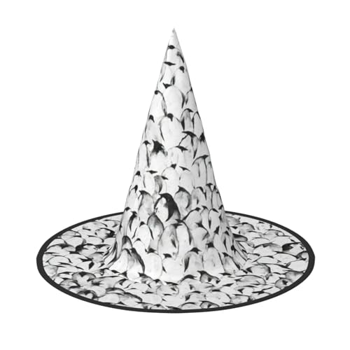 EnkzpoHen Stilvoller Pinguin-Massen-Druck, Halloween-Zaubererhut, bequem, leicht, Festivals, Party, Kopfbedeckung EnkzpoHen Stilvoller Pinguin-Massen-Druck, Halloween-Zaubererhut, bequem, leicht, Festivals, Party, Kopfbedeckung von EnkzpoHen