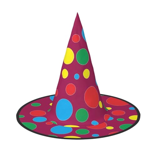 EnkzpoHen Twister Polka Dots Print Halloween Zauberer Hut, bequem, leicht, Festivals Party Kopfbedeckung Zubehör EnkzpoHen Twister Polka Dots Print Halloween Zauberer Hut, bequem, leicht, Festivals Party Kopfbedeckung Zubehör von EnkzpoHen