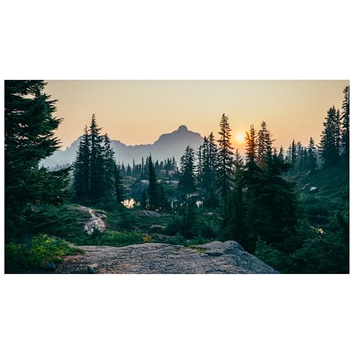 Enovoe 1000-teiliges Puzzle – Rampart Lakes US – mehrfarbiges Papierpuzzle mit Poster – umweltfreundlich und Stressabbau – ideal für Familie oder Freunde – lustig und dekorativ von Enovoe