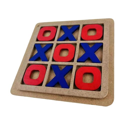 Enshey Tic Tac Toe Couchtischspiel aus Holz – handgefertigtes Familien-Gehirnpuzzle für Wohnzimmerdekoration von Enshey