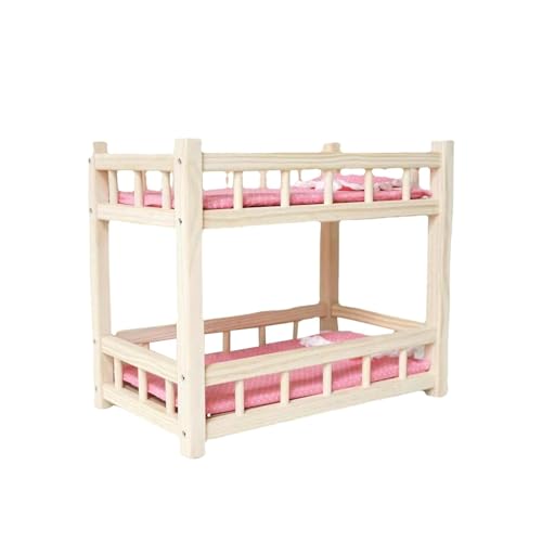 Enshey Toyful Miniatur-Mbelset für 1/6 30 cm – Simulationsbett mit Spielhaustreppe – Holzzubehr für Rollenspiele von Enshey