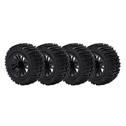 Rc Reifen, Gummireifen, 115 mm RC-Autoreifen, verschleißfeste RC-Räder und -Reifen guter Grip Tyres für 1/8 1/10 Ferngesteuerte Short Course Trucks von Entatial