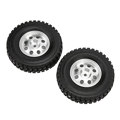 RC Gummireifen Set, High Performance Bessere Griffigkeit 85mm Langlebige RC Reifen und Felgen Set für 1/14 Trailer RC Gummireifen Set, High Performance Bessere Griffigkeit 85mm Langlebige RC Reifen und Felgen Set für 1/14 Trailer von Entatial