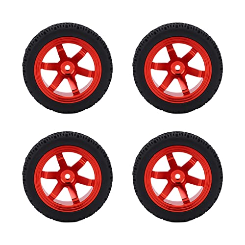Reifen, verschleißfeste RC-Gummireifen stark praktisch für 1/10 Flache Sportwagen(rot) von Entatial