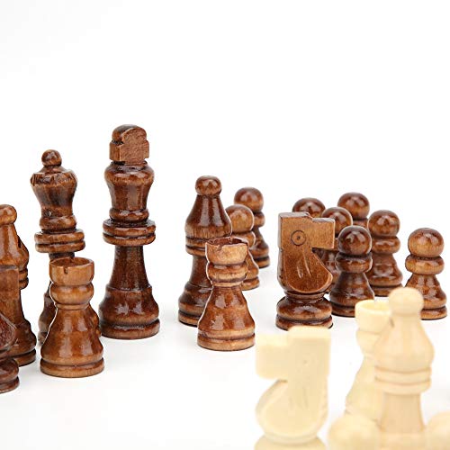 Schachfiguren Holz, 32 Stück Relax Intellektuelles Spiel Groß Set für Kinder und Eltern von Entatial