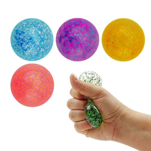 Stressbälle Squishy Squeeze Balls 5,1 cm ADHS Relief Spielzeug für Erwachsene Sensorisches Zappelspielzeug 4 Stück Kleiner sensorischer Ball Stressbälle Squishy Squeeze Balls 5,1 cm ADHS Relief Spielzeug für Erwachsene Sensorisches Zappelspielzeug 4 Stück Kleiner sensorischer Ball von Entervending